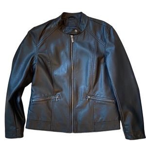 Vegan Leather Moto Jacket